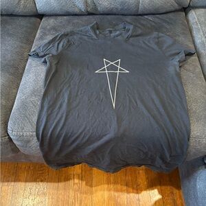 Rick Owen Black Graphic T-Shirt